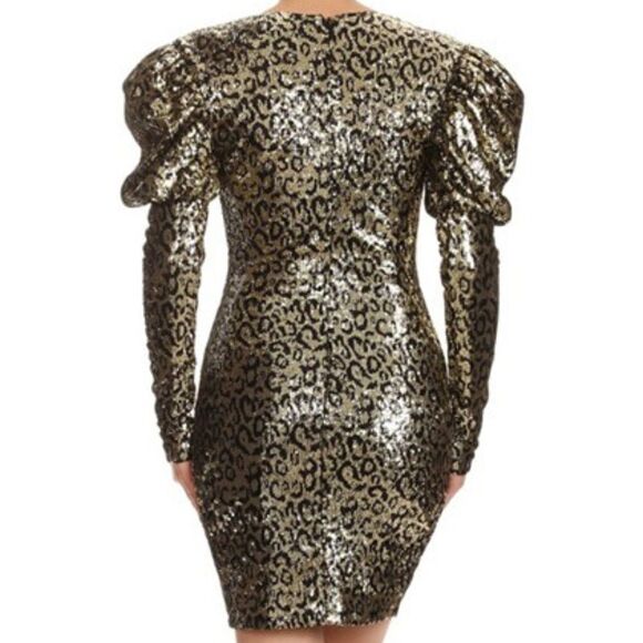 DRESS MINI LEOPARD SEQUIN DRESS - Picture 11 of 11